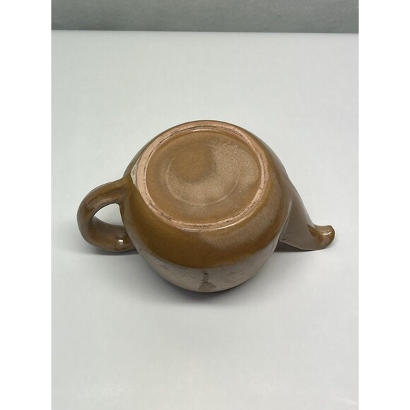 Vintage Frankoma Pottery Dinnerware Teapot Lazy Bones Brown Satin #6T w/ Lid - Picture 4 of 5